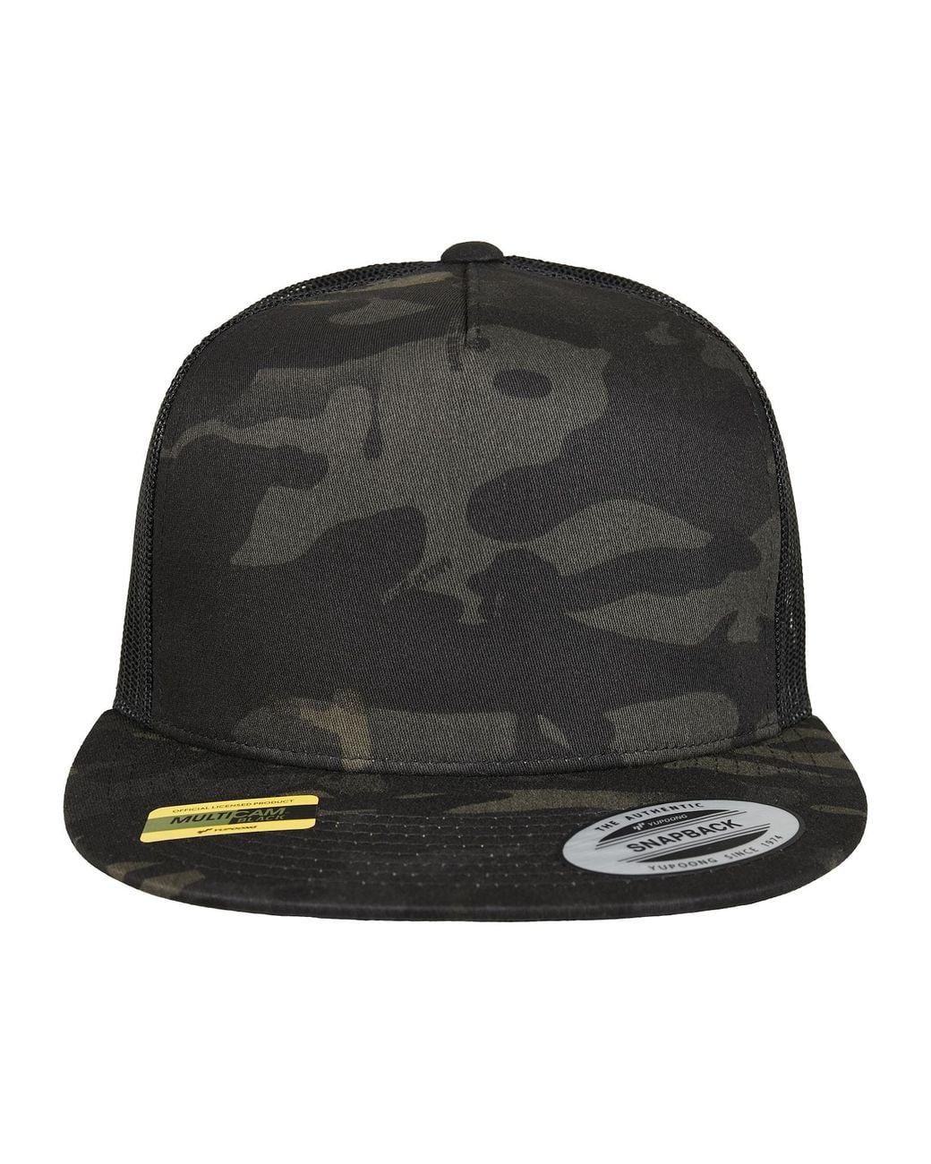 Flexfit Black Cap Multicam Trucker