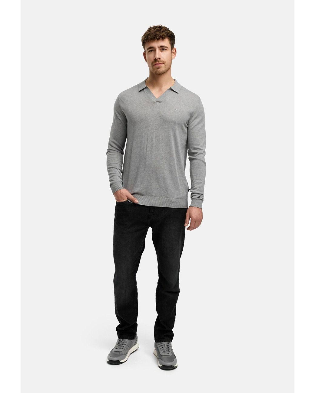 INDICODE Pullover Hagen in Gray für Herren