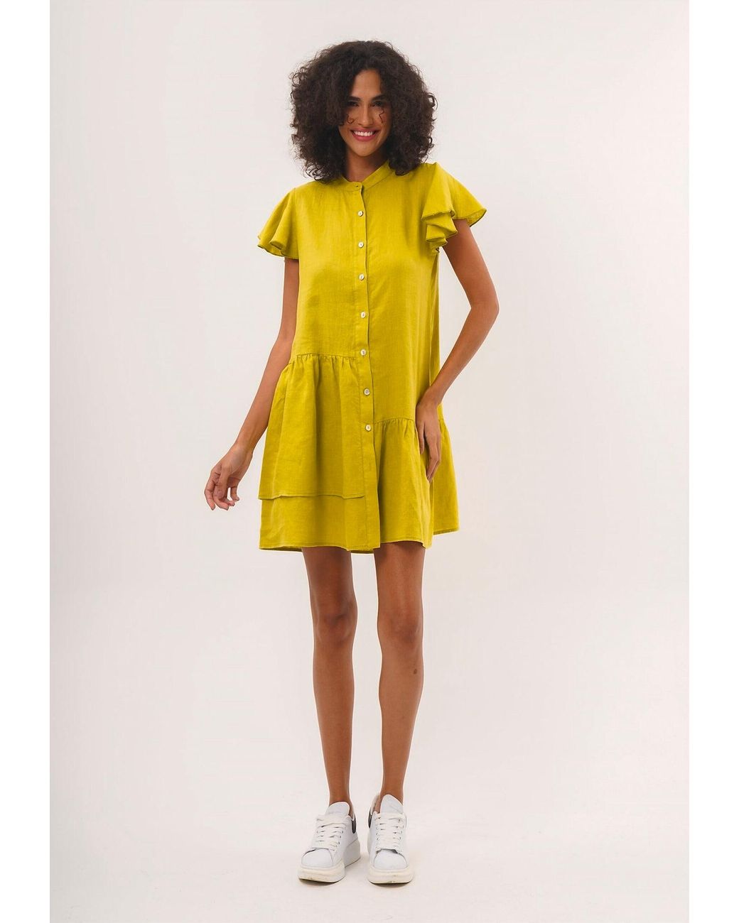 FRESHLIONS Yellow Blusenkleid Jolin