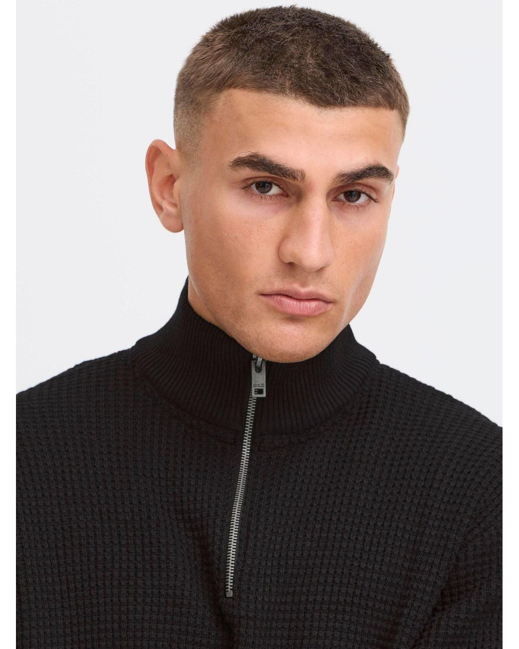 Solid Troyer Sdriver Halfzip in Black für Herren
