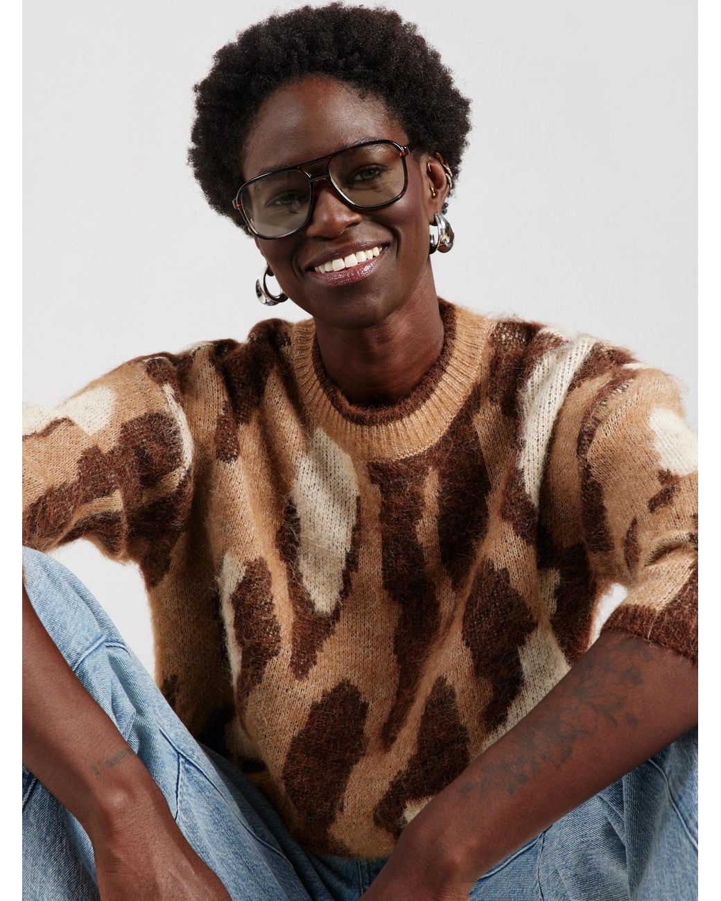 ONLY Brown Pullover Onledelie