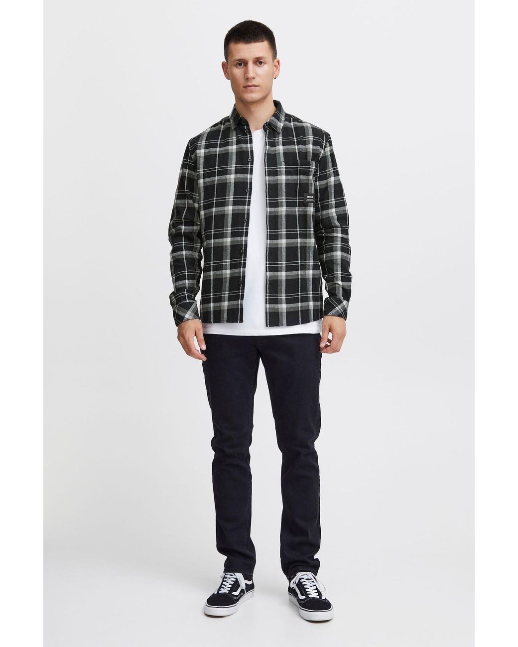 Solid Hemd in Black für Herren