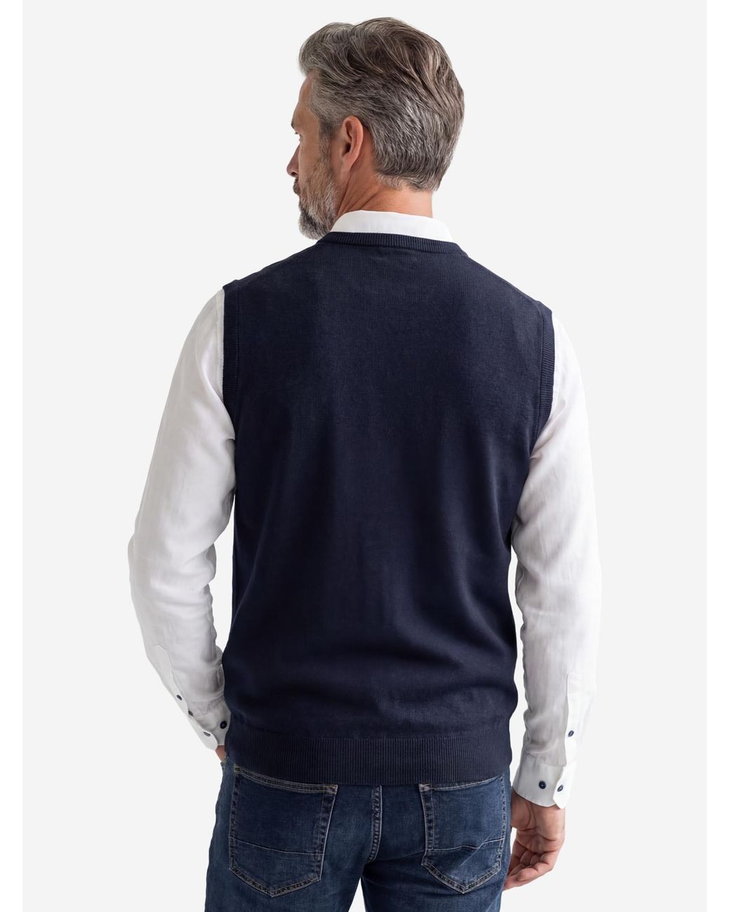Redmond Pullover Basic in Blue für Herren