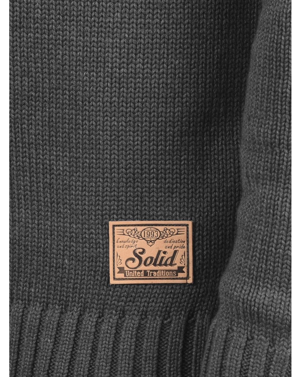 Solid Strickpullover Petro in Gray für Herren