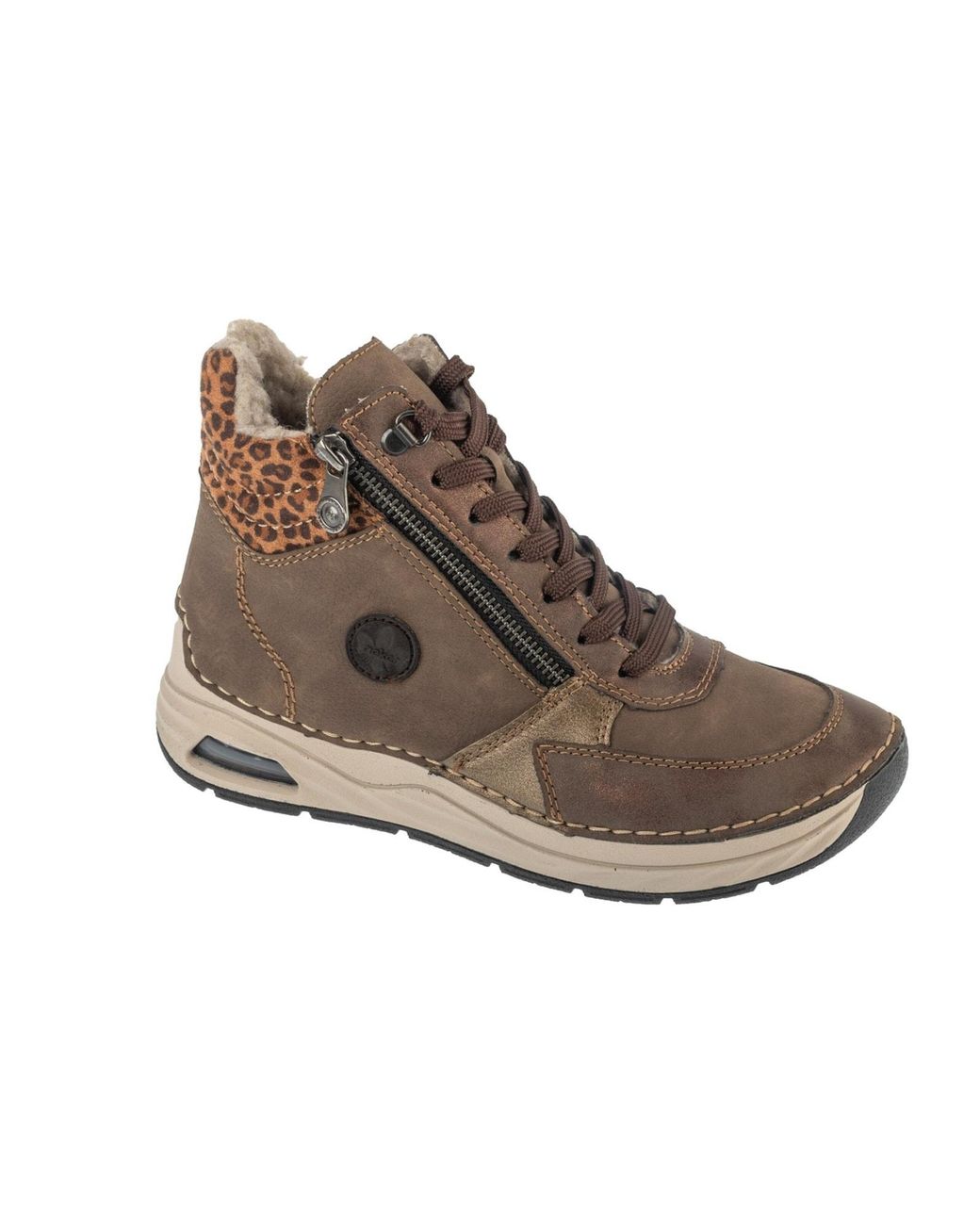 Rieker Brown Schnürstiefelette