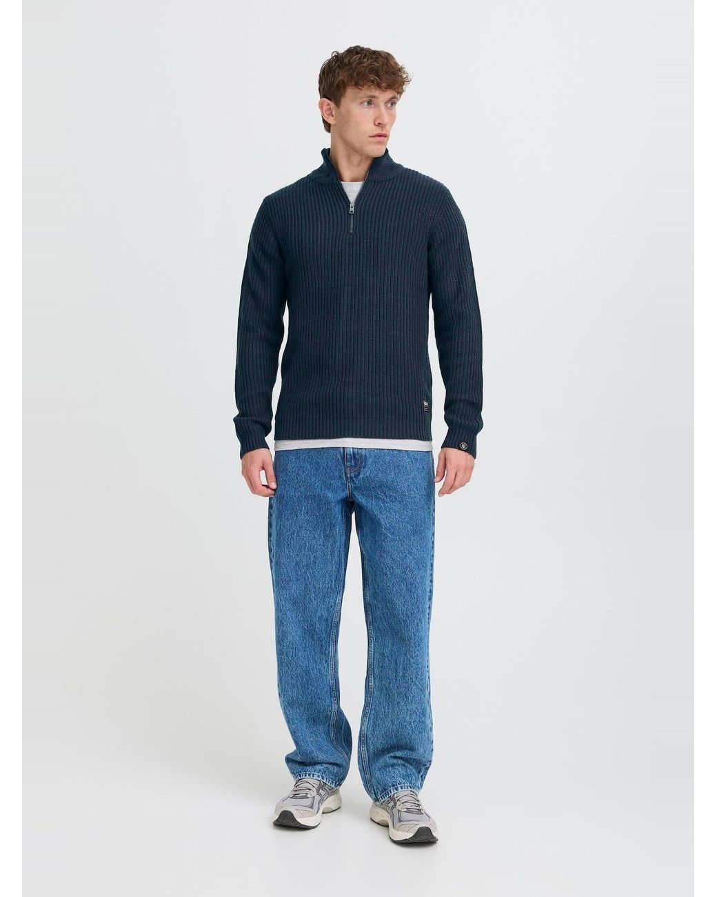 Solid Pullover Sdarian in Blue für Herren