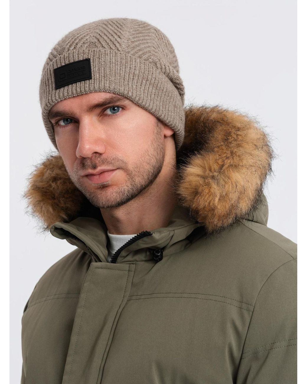 Ombre Mütze in Brown für Herren