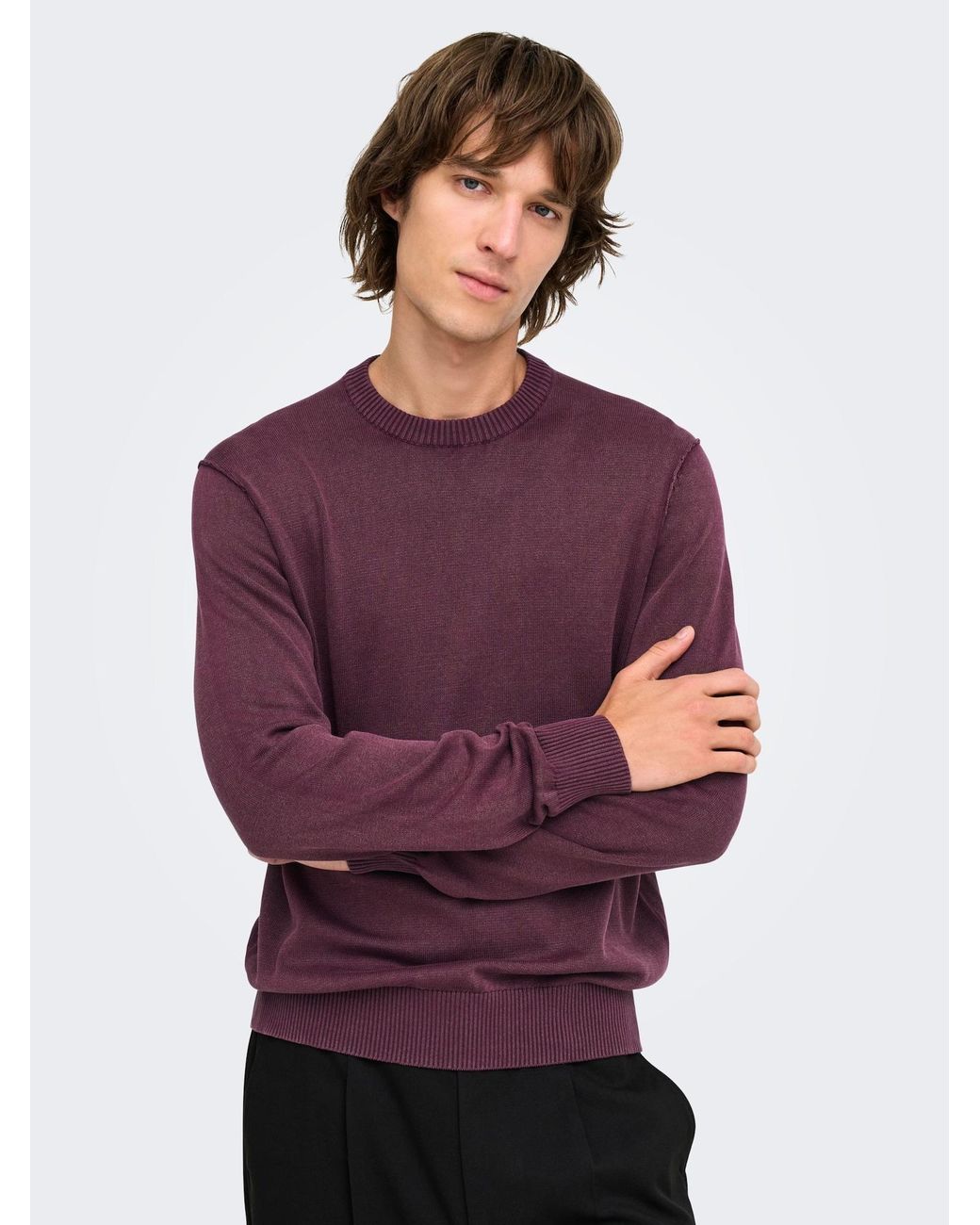 Only & Sons Pullover Garson in Purple für Herren