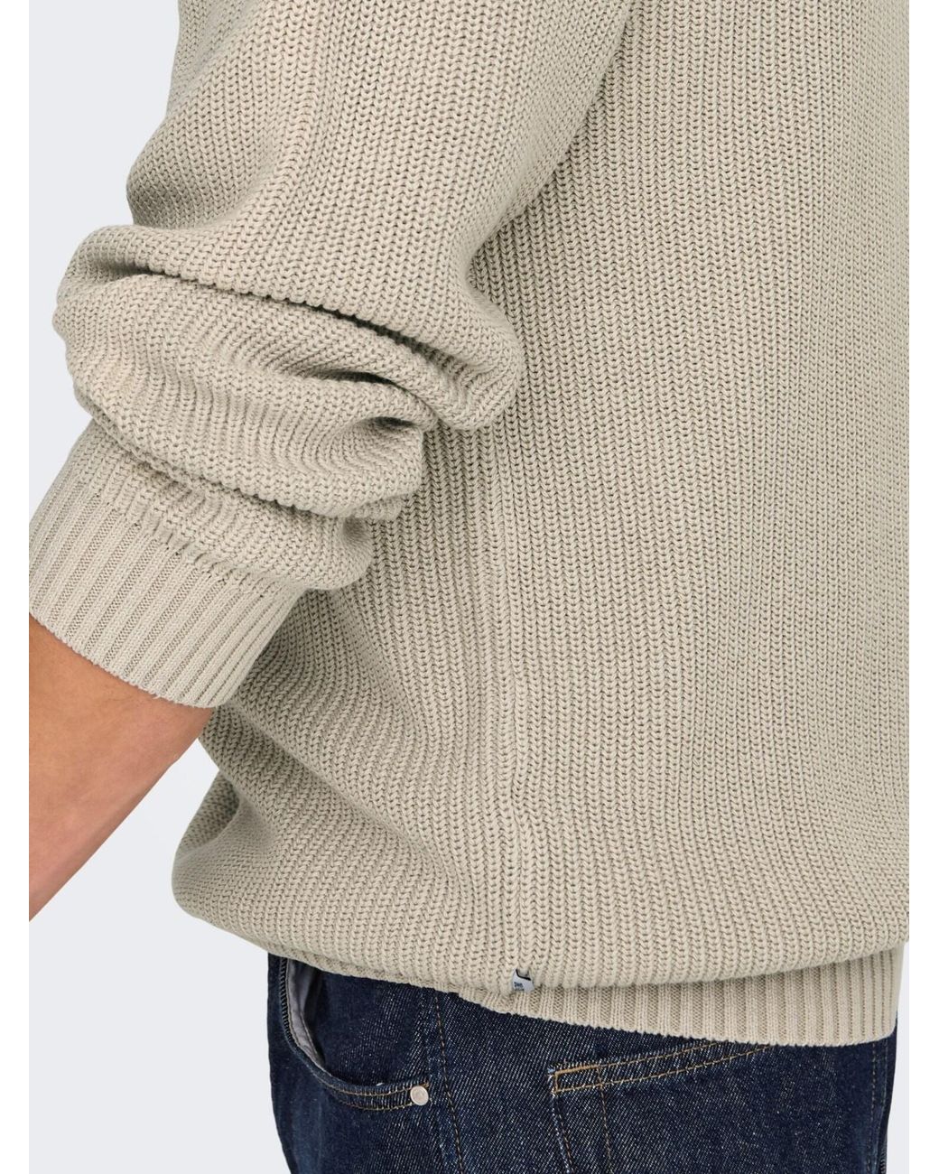 Only & Sons Pullover 22031545 in Natural für Herren