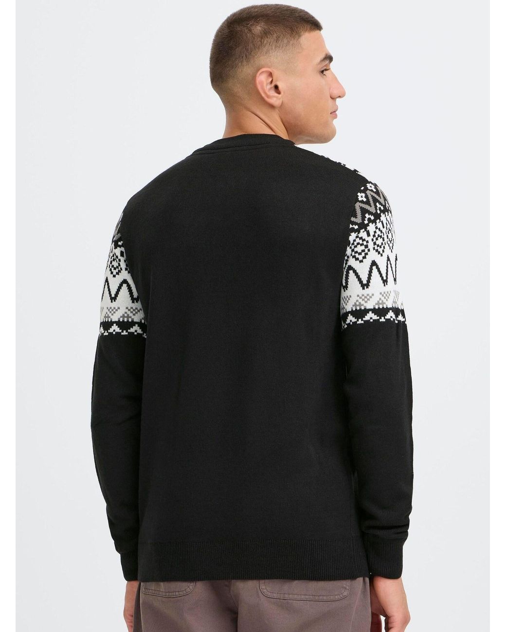 Solid Strickpullover Sdellis in Black für Herren