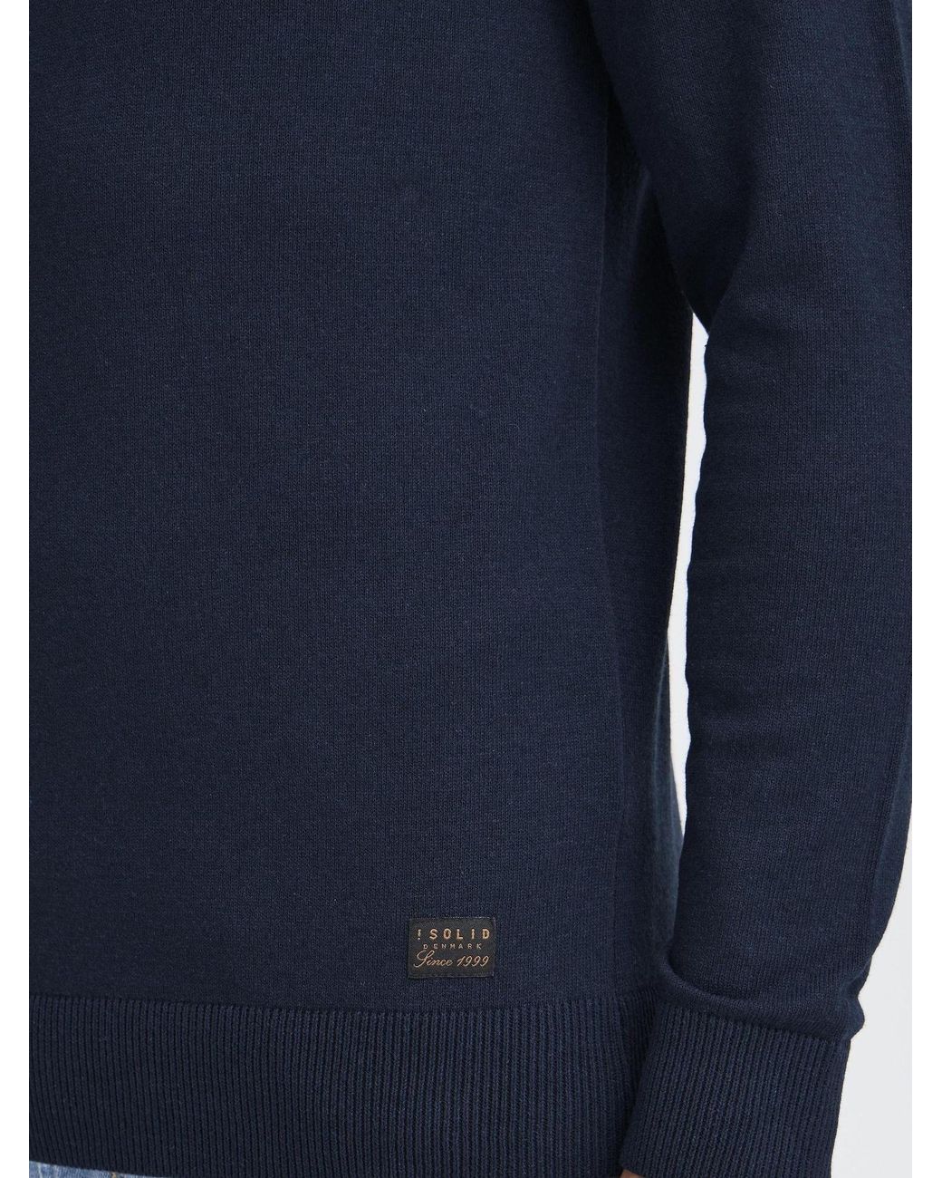 Solid Strickpullover Sdakant in Blue für Herren