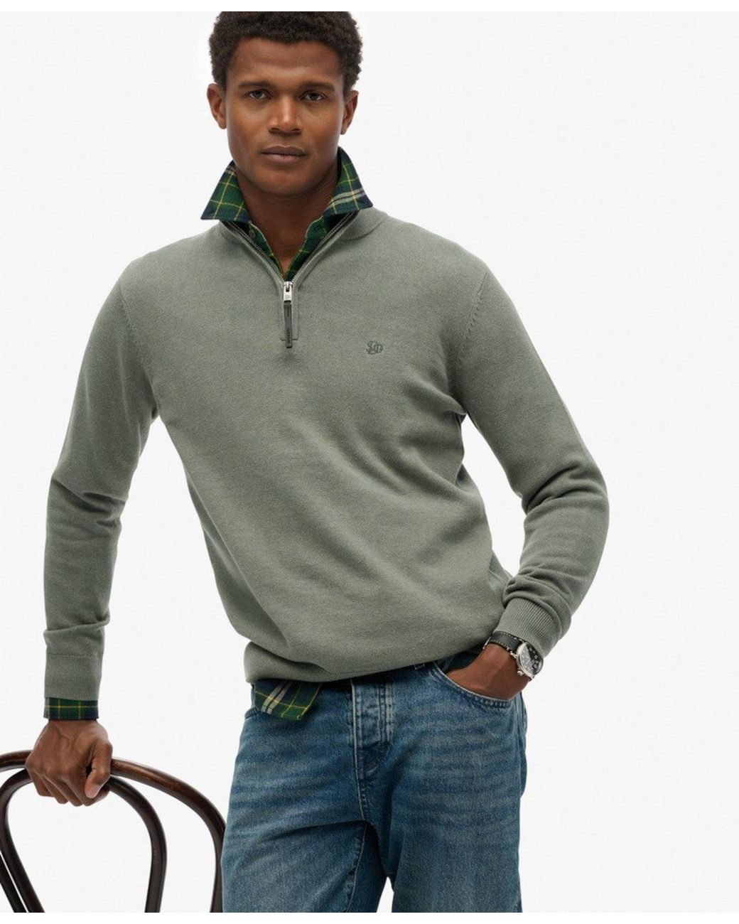 Superdry & Co Pullover Essentials in Green für Herren
