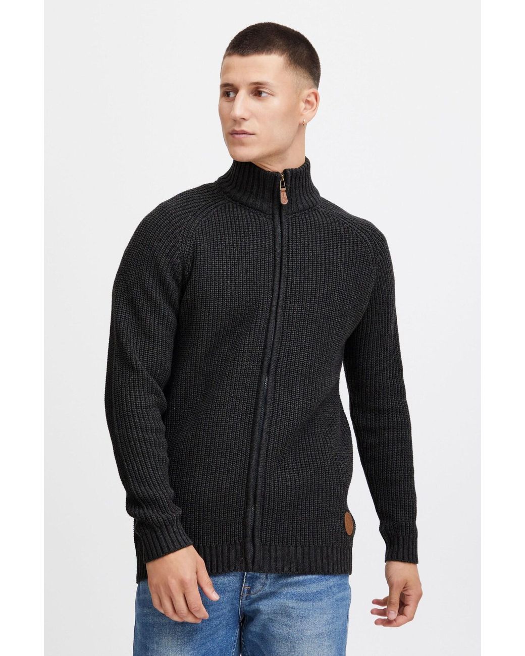 Solid Strickjacke Xenos in Black für Herren