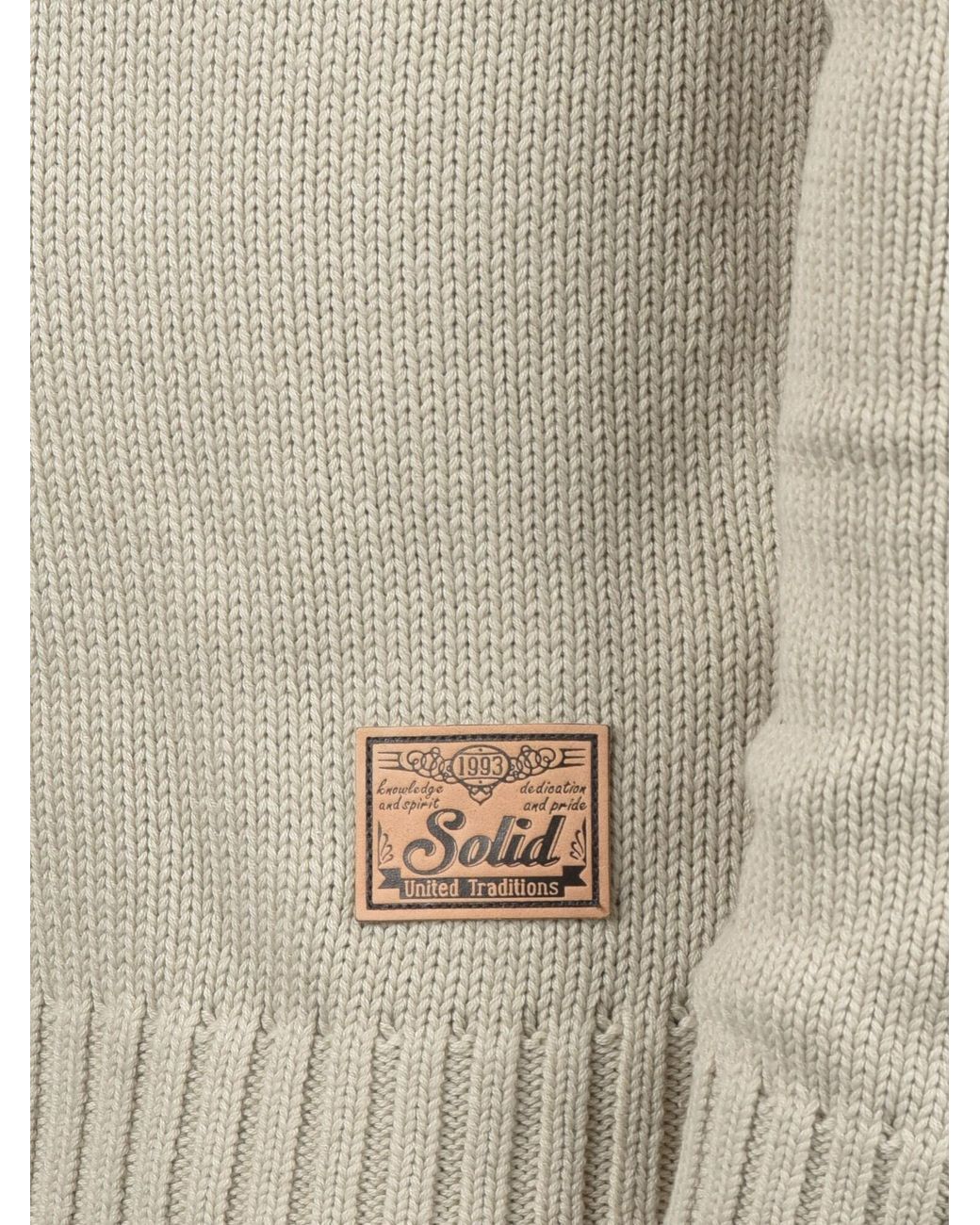 Solid Strickpullover Petro in White für Herren