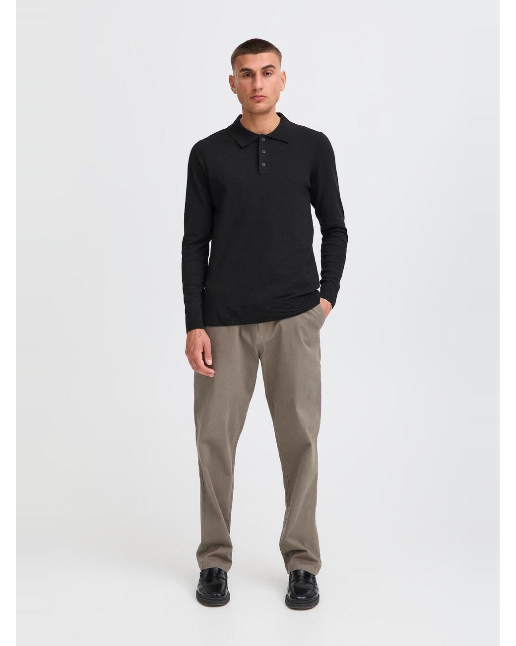 Solid Strickpullover Sdakel in Black für Herren