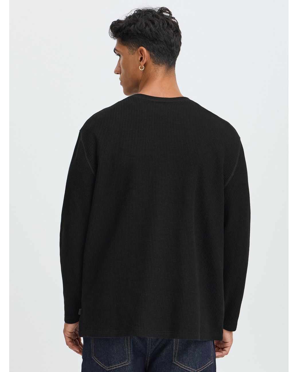 Solid Shirt Sddanton Waffle in Black für Herren