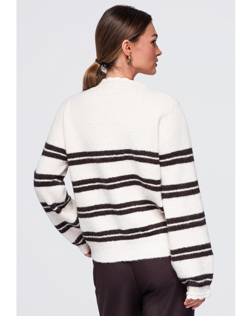 Ombre White Pullover