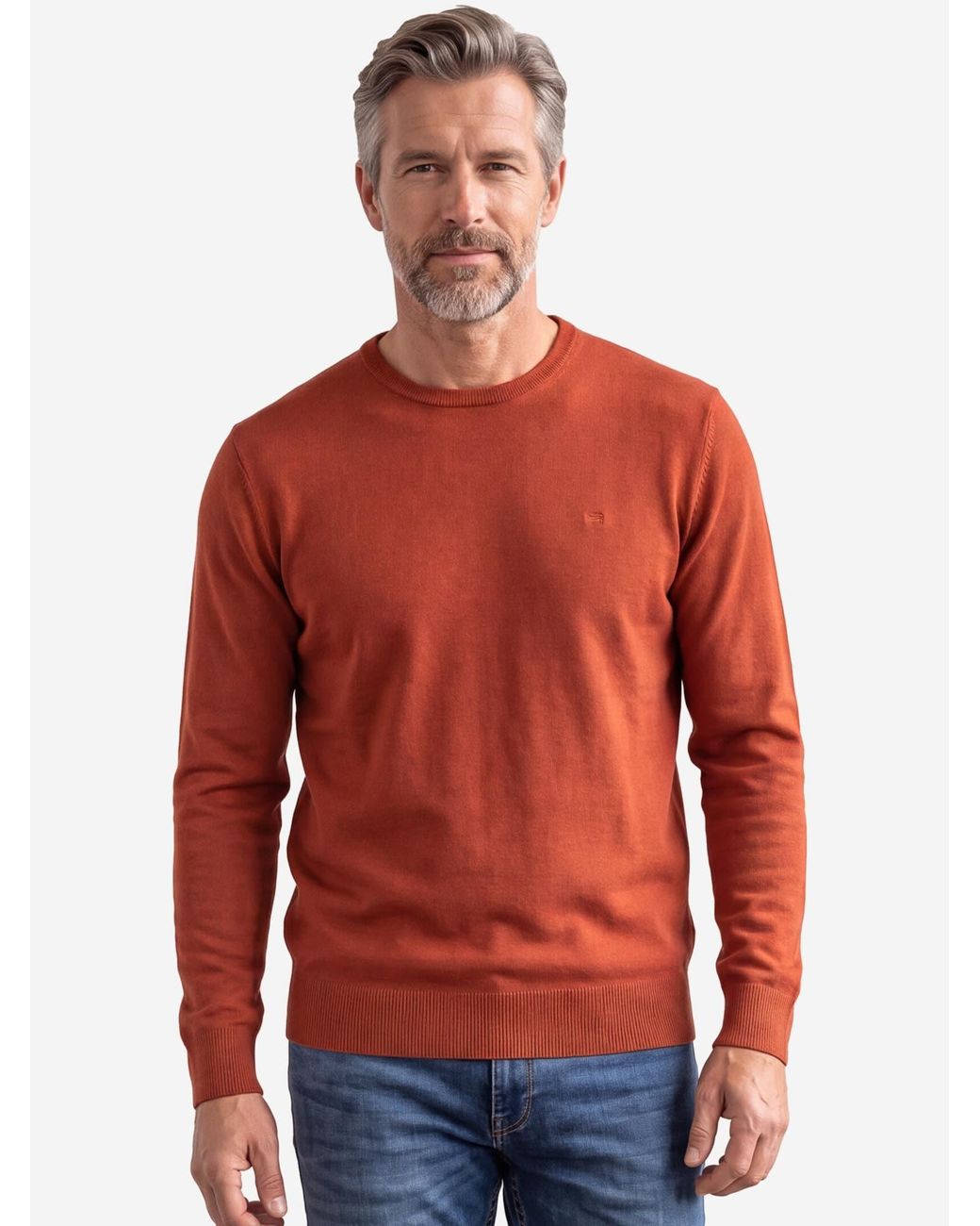 Redmond Pullover Basic in Red für Herren