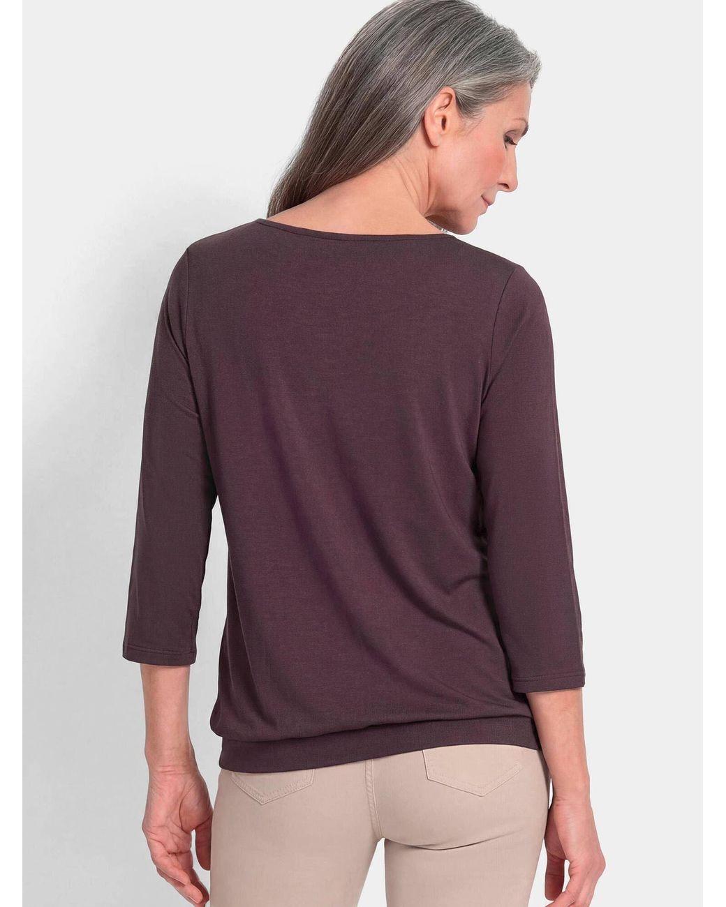 Goldner Purple Bluse