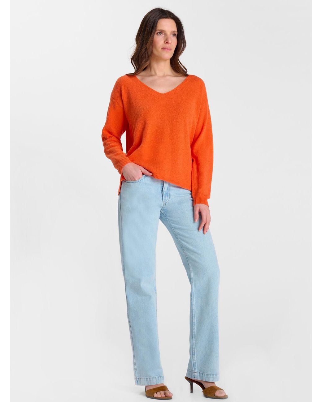 Le Temps Des Cerises Orange Pullover