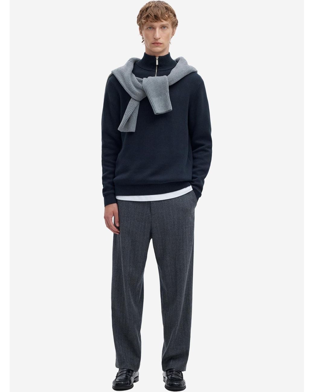 SELECTED Pullover Dane in Blue für Herren