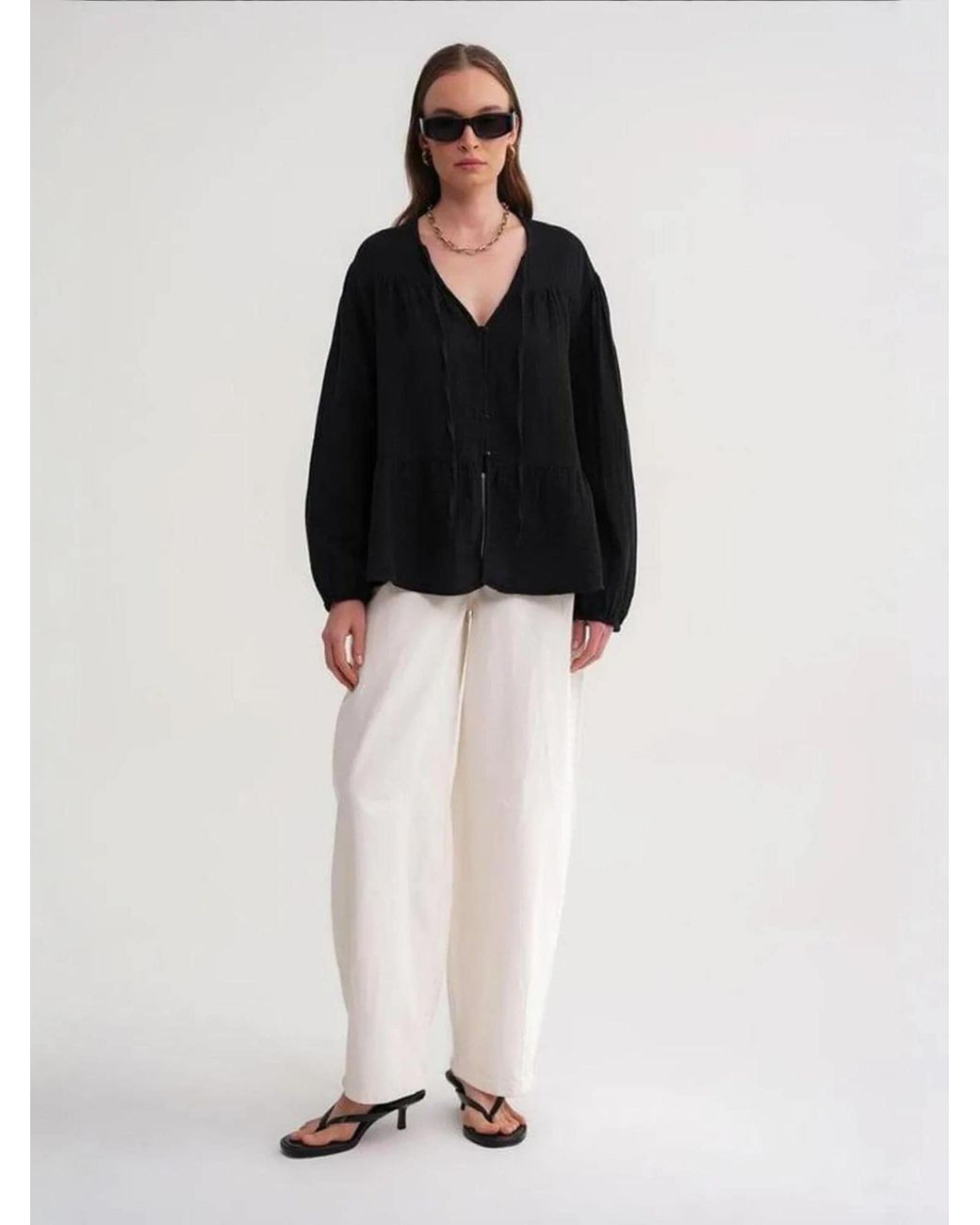 MixRay Black Bluse