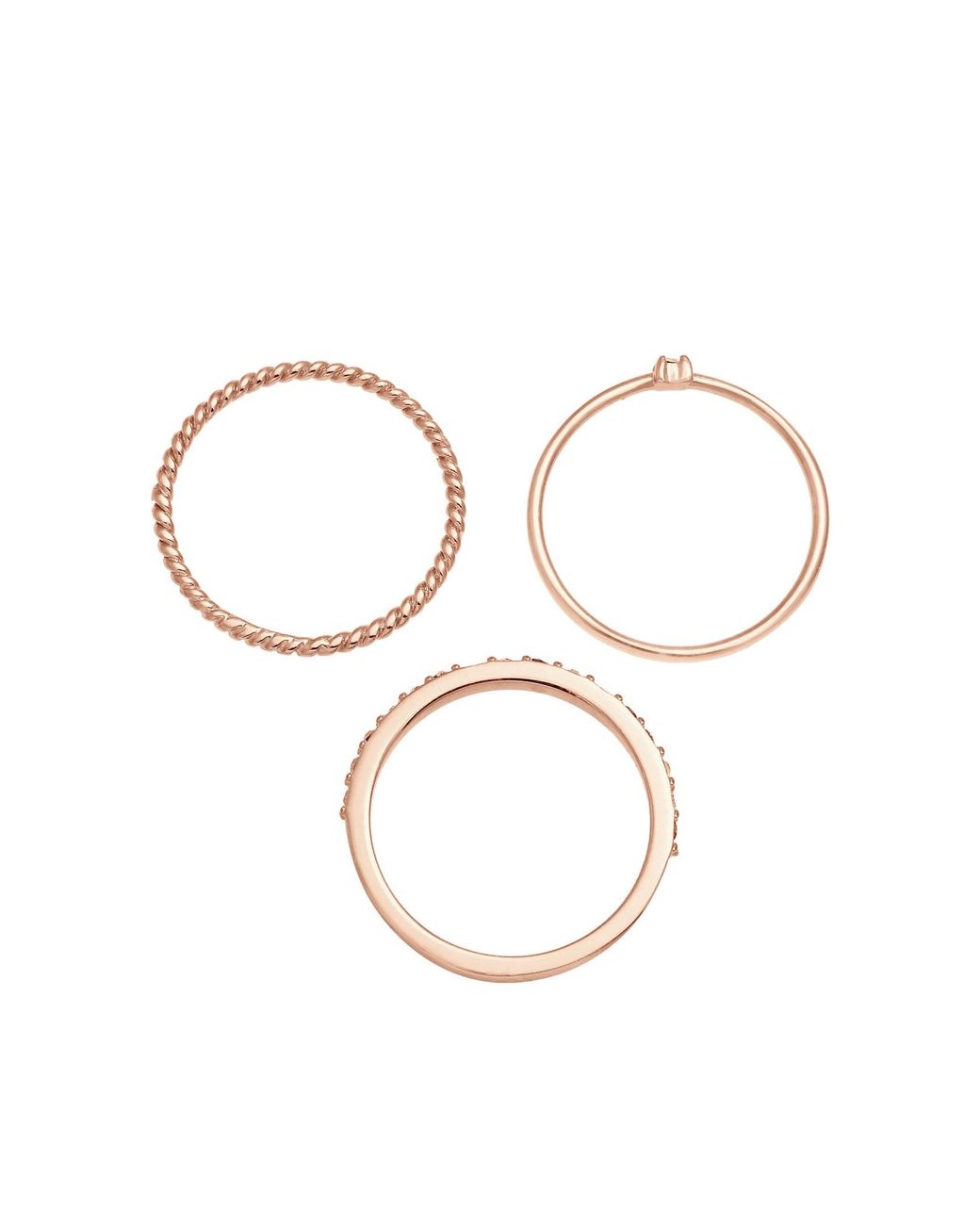 Elli Jewelry Multicolor Ring Set