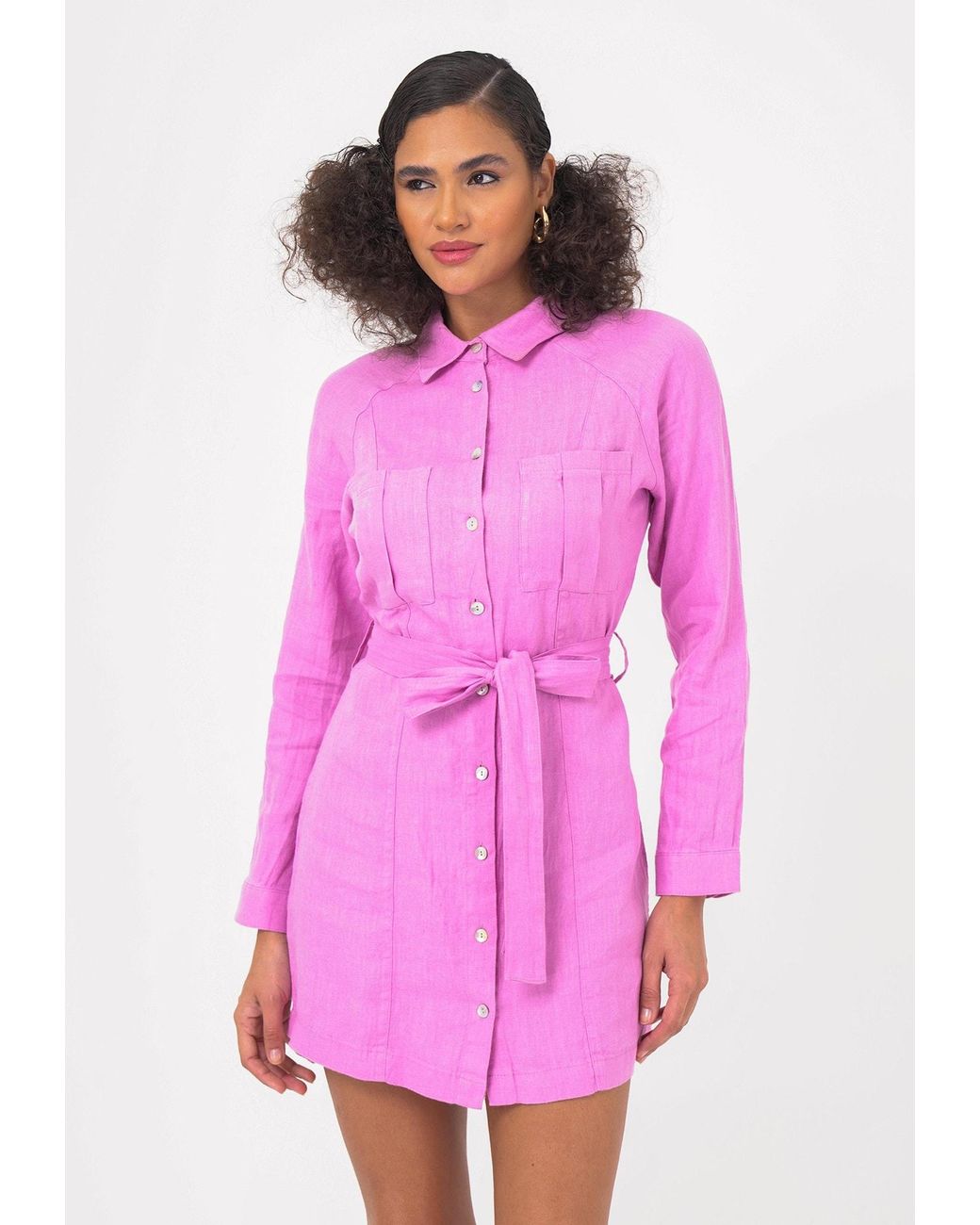FRESHLIONS Pink Hemdkleid Belinda