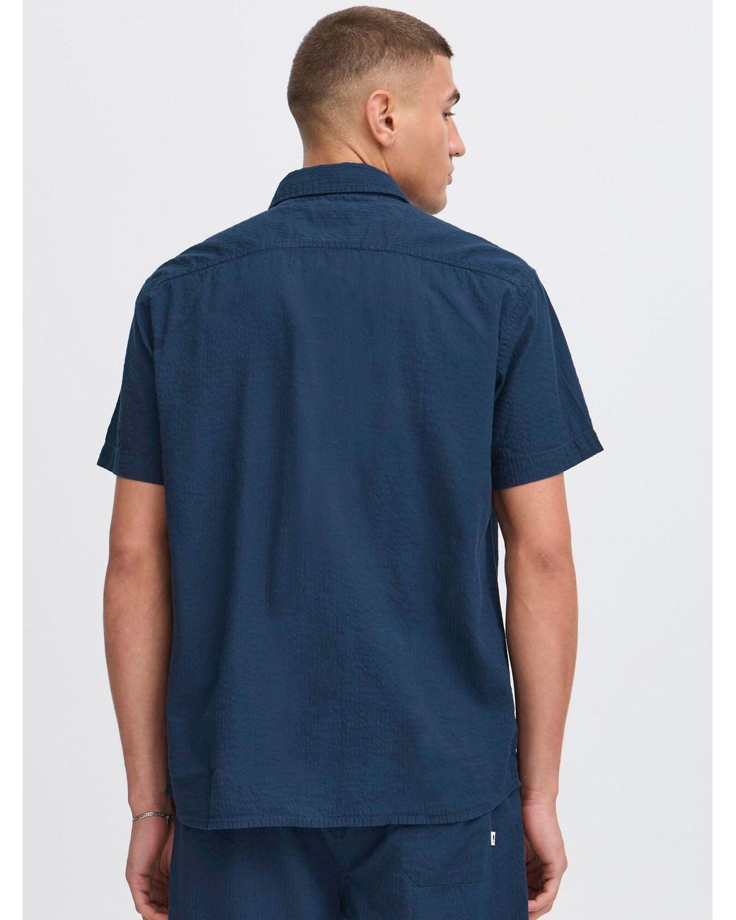 Solid Hemd Sdpalle in Blue für Herren