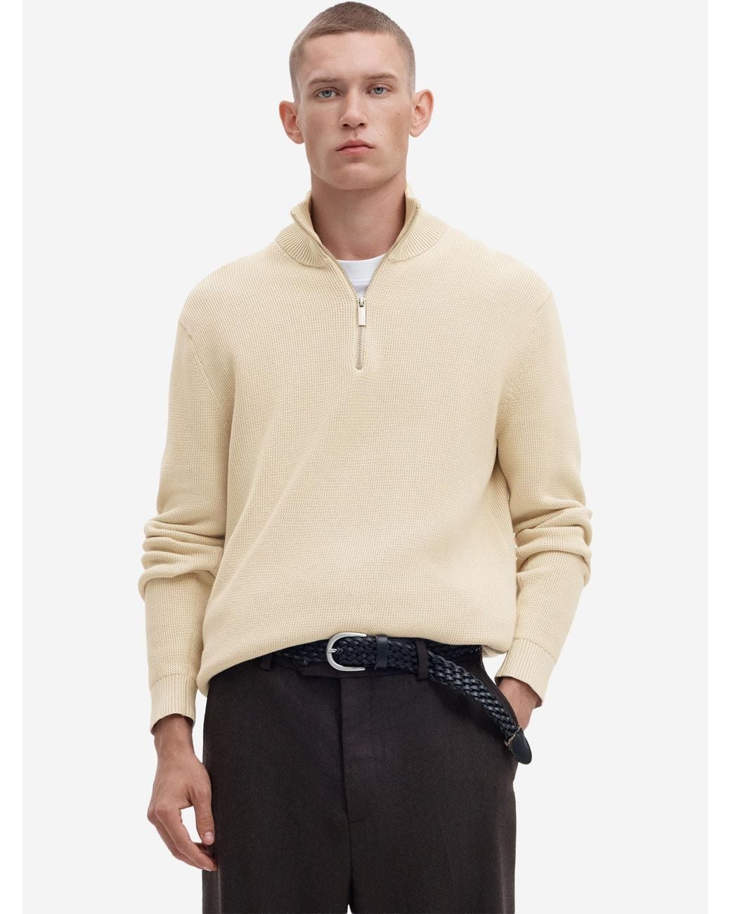 SELECTED Pullover Dane in Natural für Herren