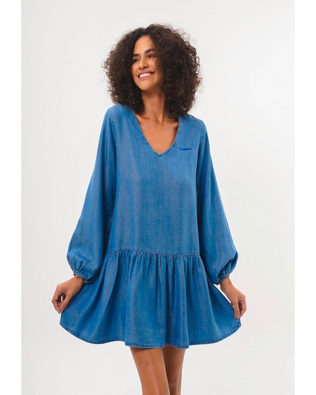 FRESHLIONS Blue Blusenkleid Bonnie