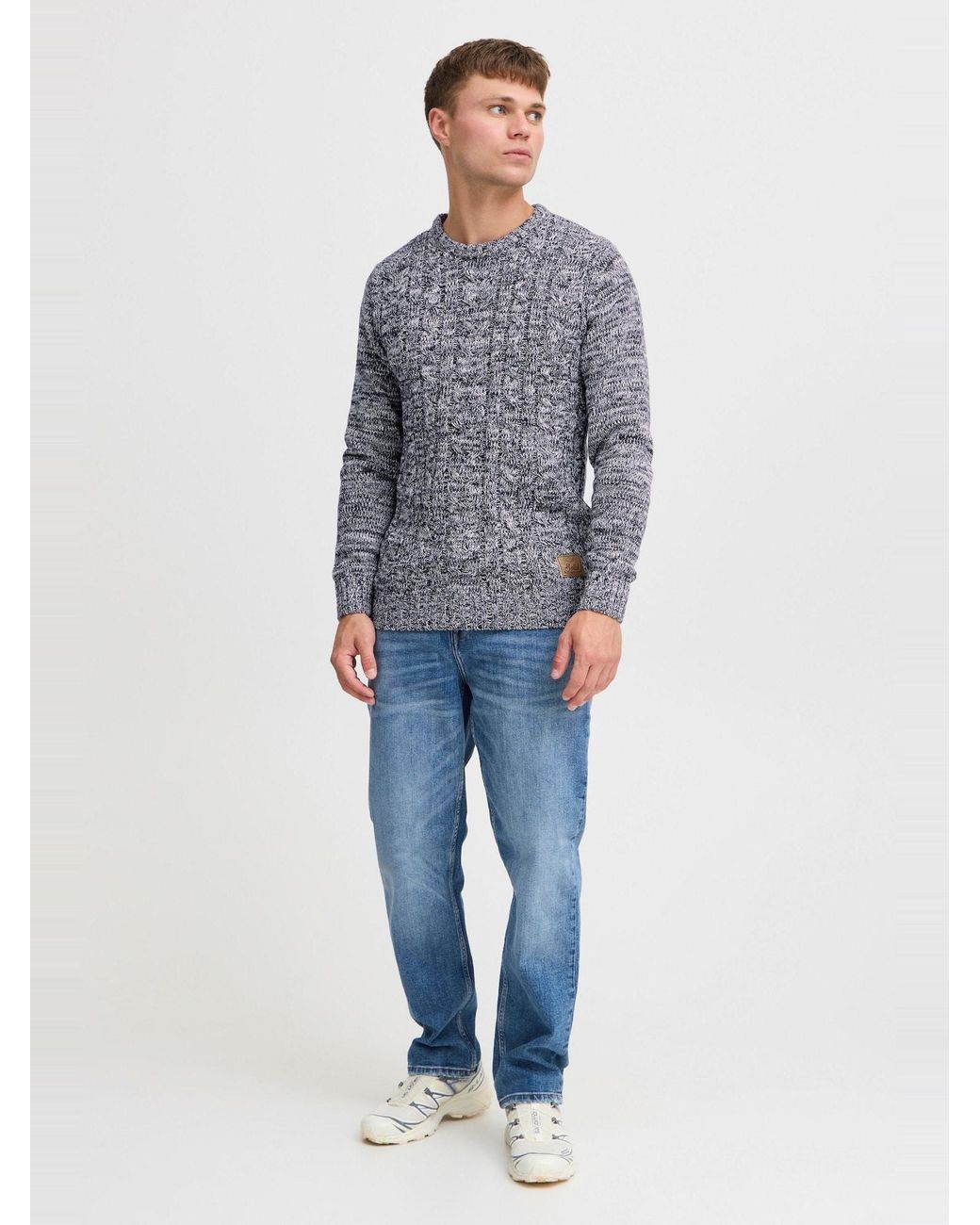 Solid Pullover Philemon in Blue für Herren