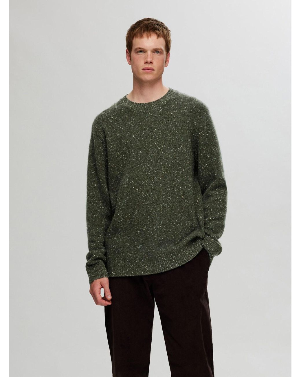SELECTED Pullover Slhneil in Green für Herren
