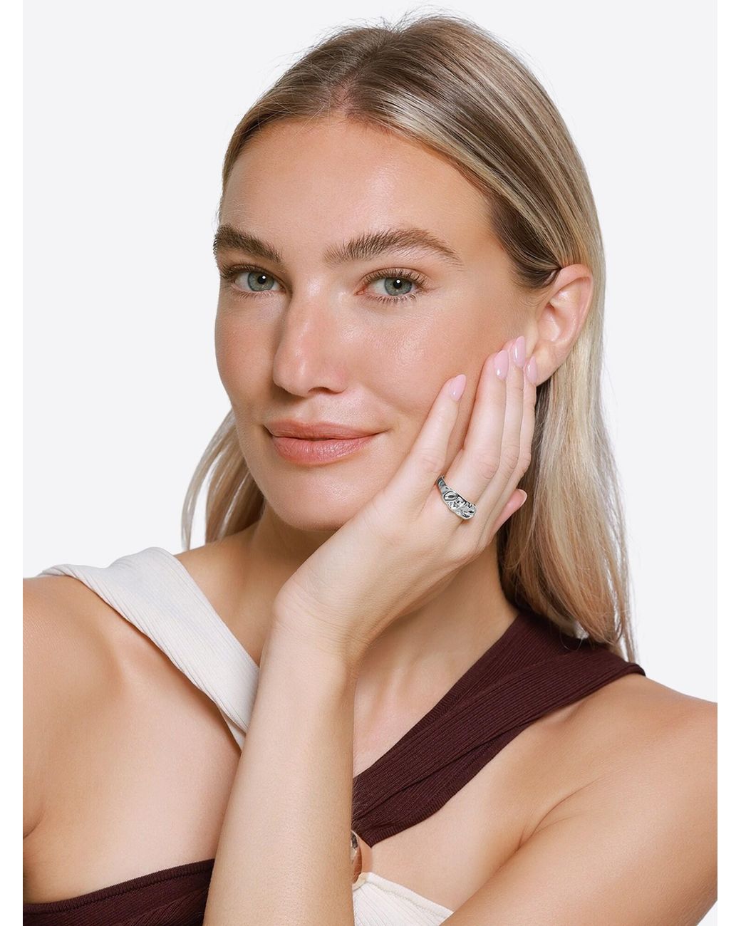 Heideman White Ring Celeste