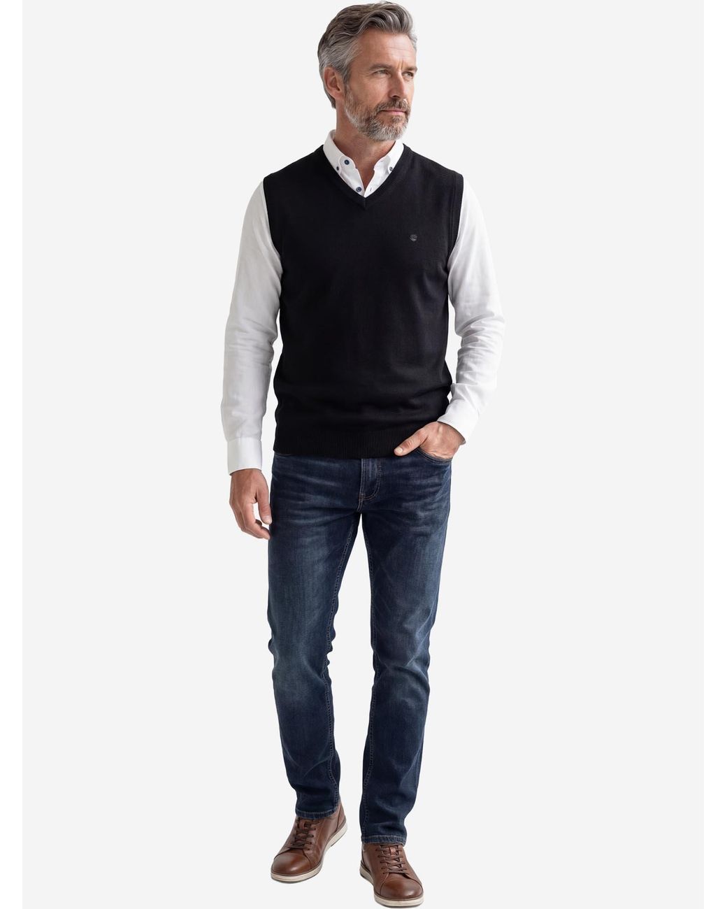 Redmond Pullover Basic in Black für Herren