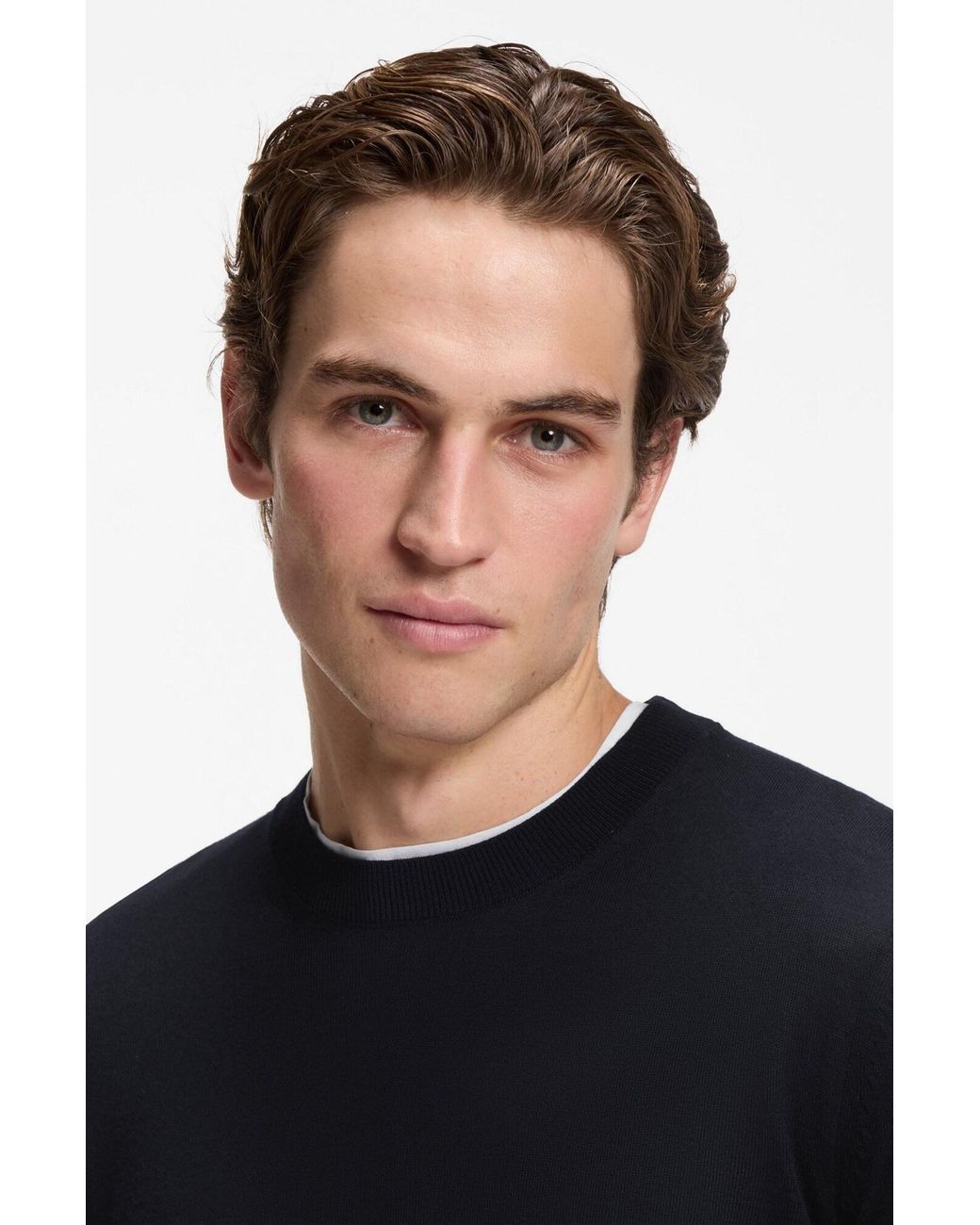 Boss Pullover Leno in Blue für Herren