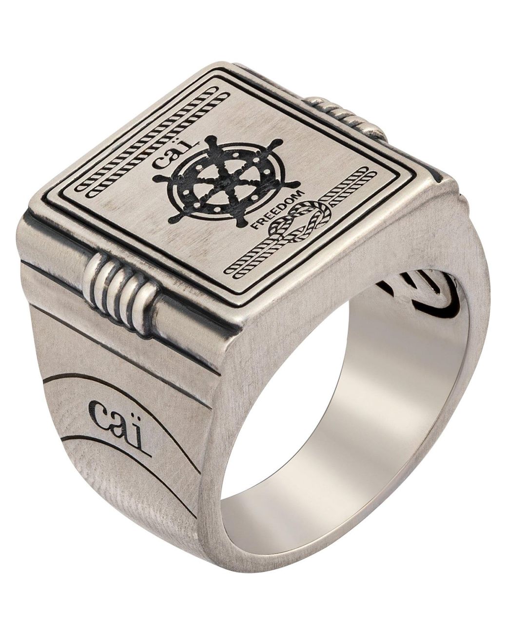 Caï Ca Ring in Metallic für Herren