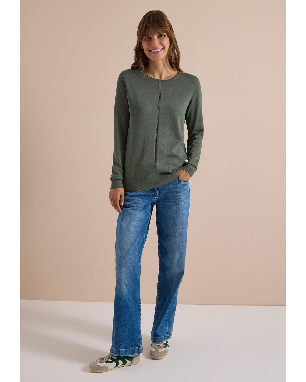 Cecil Green Basic Pullover Mit Rundhals
