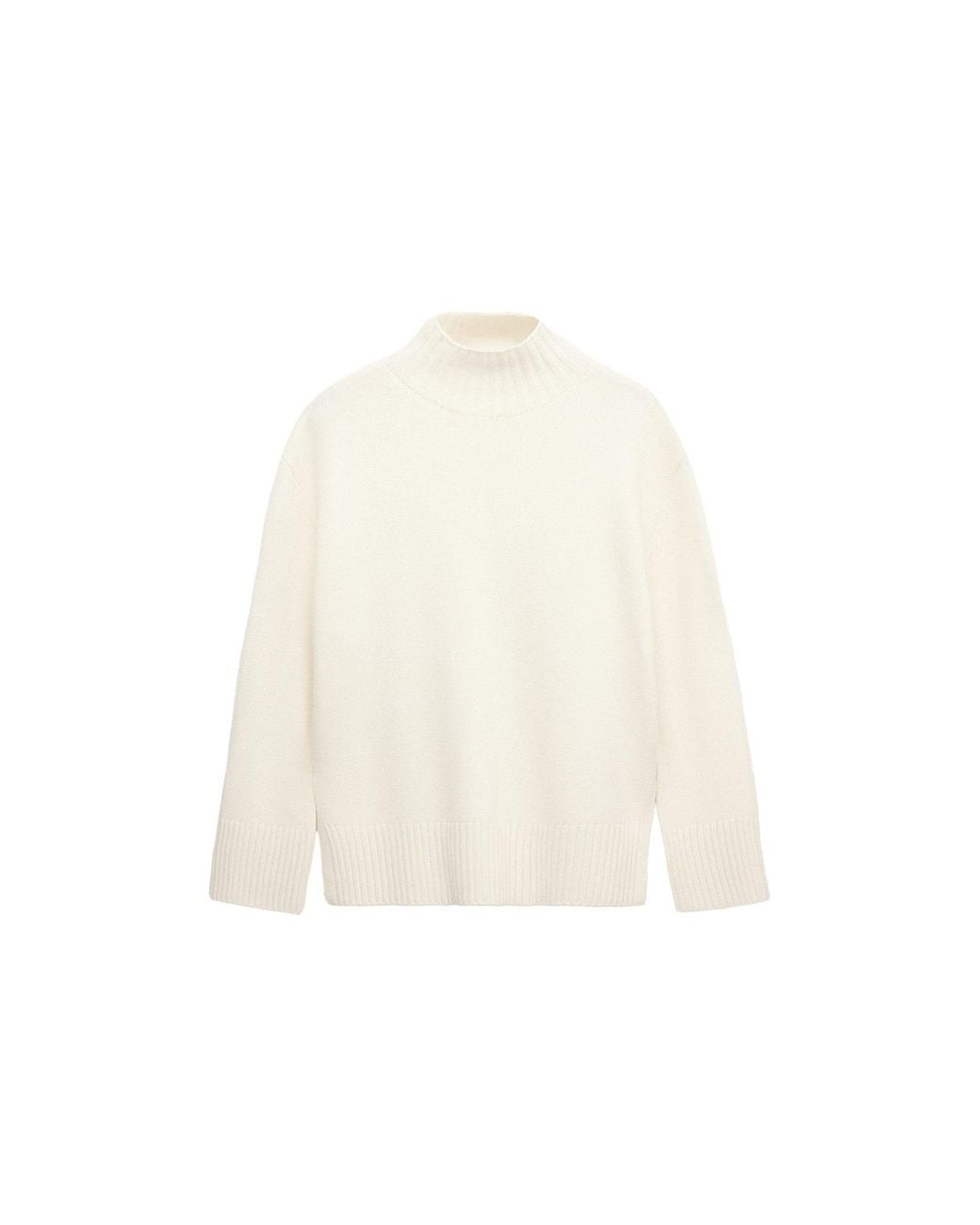 Mango White Pullover Grisur