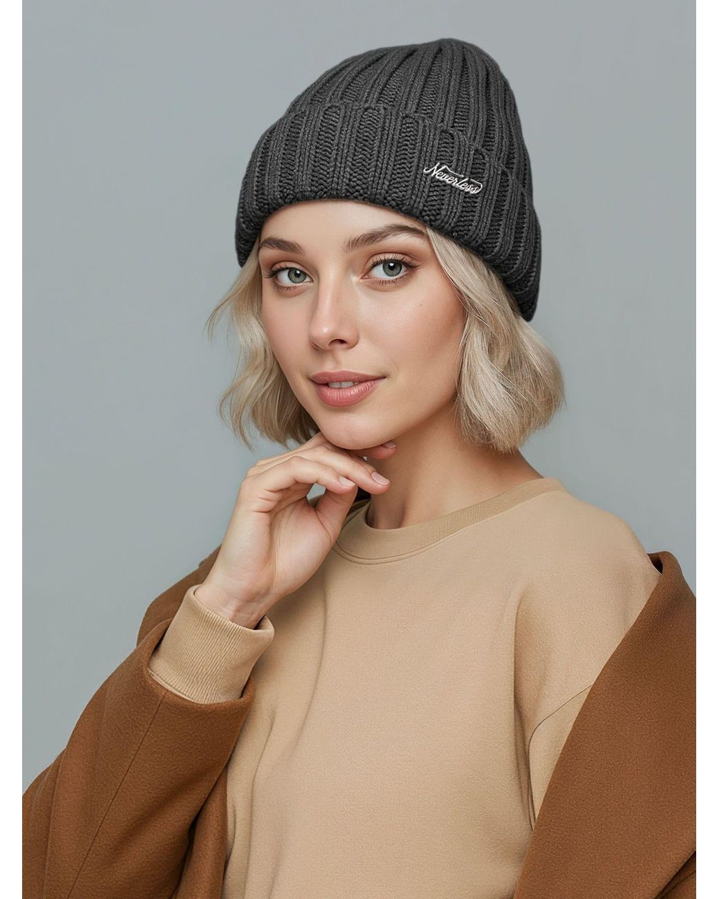 Neverless Gray Mütze Model 36934