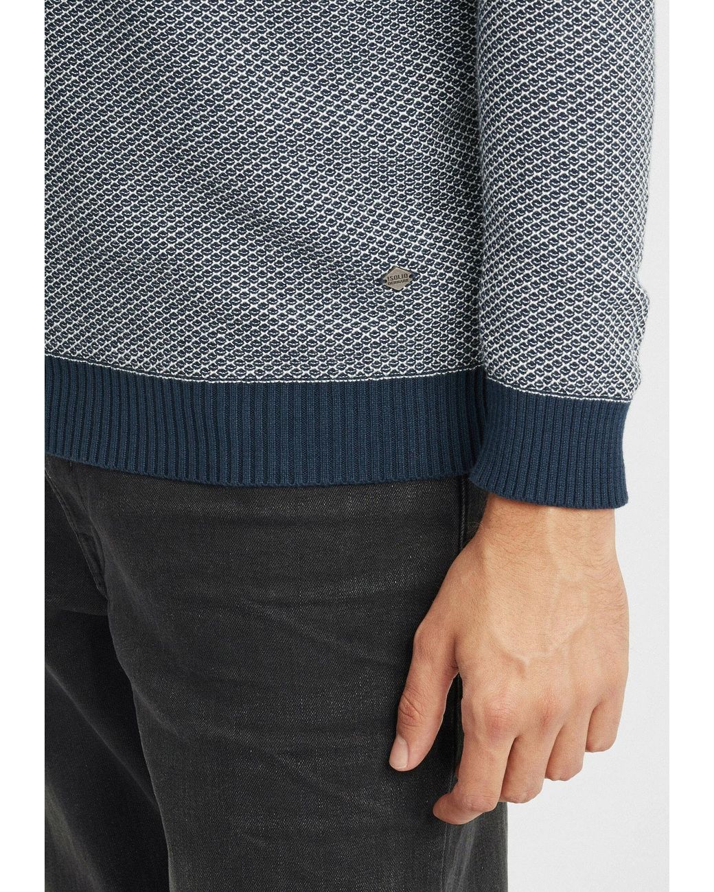 Solid Strickpullover ' dumon ' in Gray für Herren