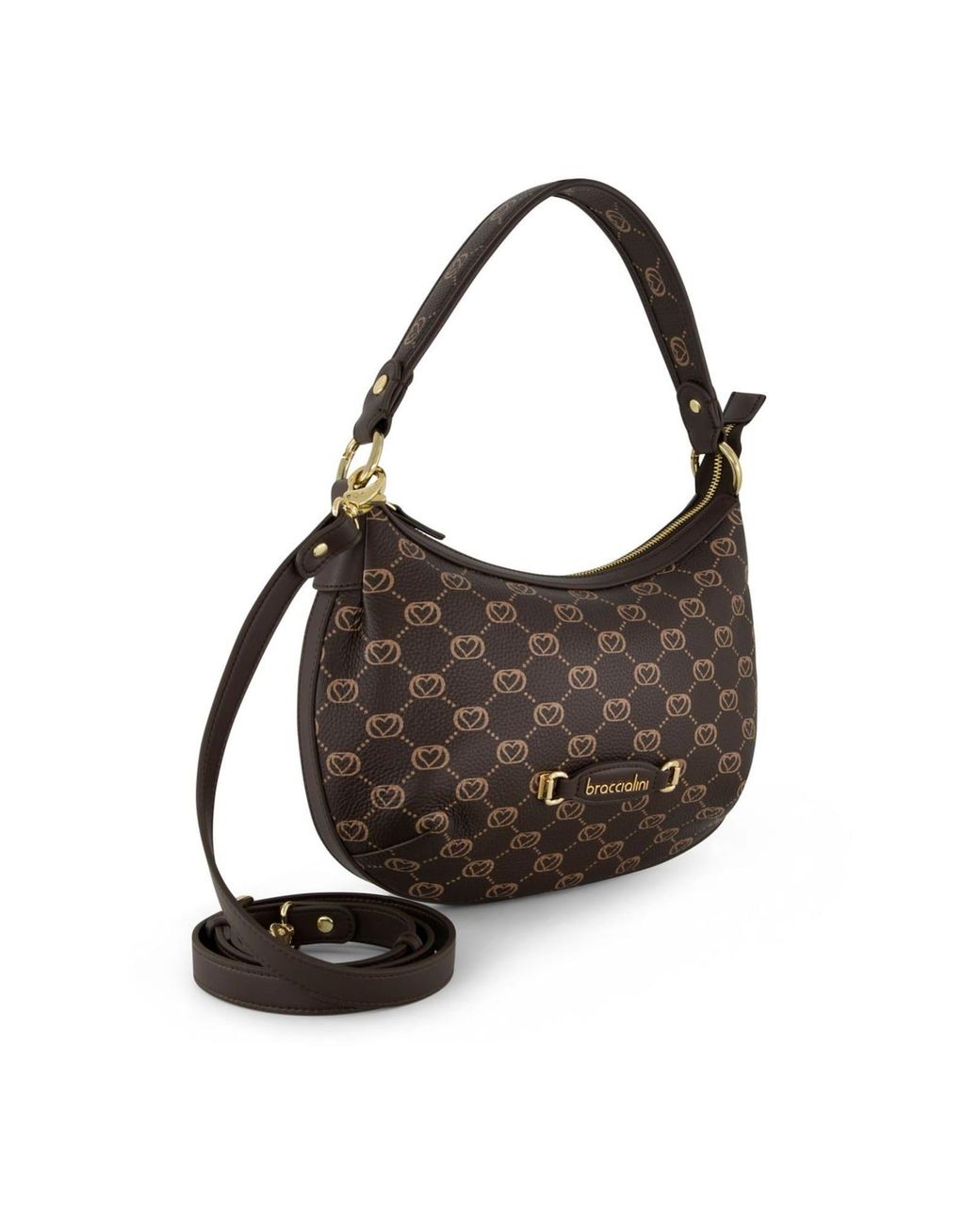 Braccialini Brown Schultertasche Monogram