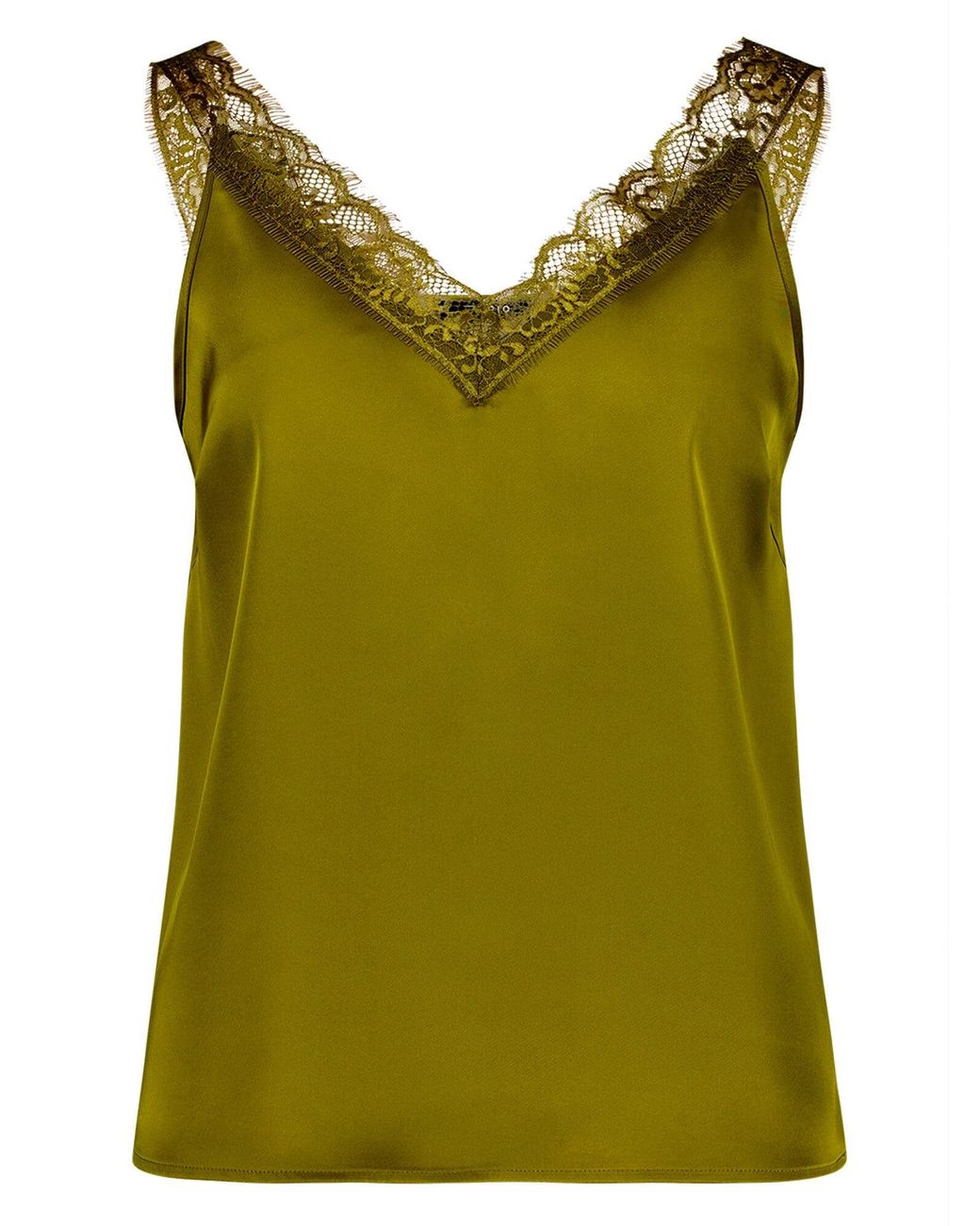 Zero Green Basic-Top Mit V-Ausschnitt