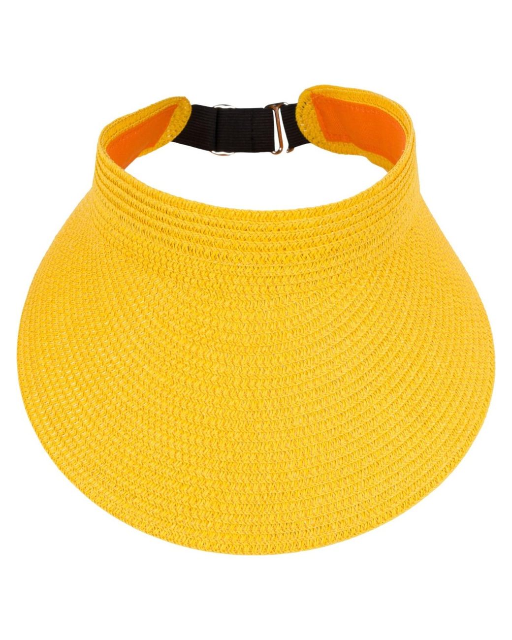 styleBREAKER Orange Cap Papierstroh Visor Cap Einfarbig