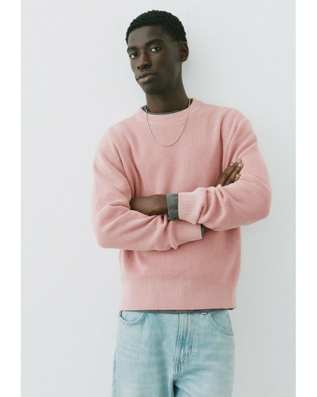 Pull&Bear Pullover in Pink für Herren