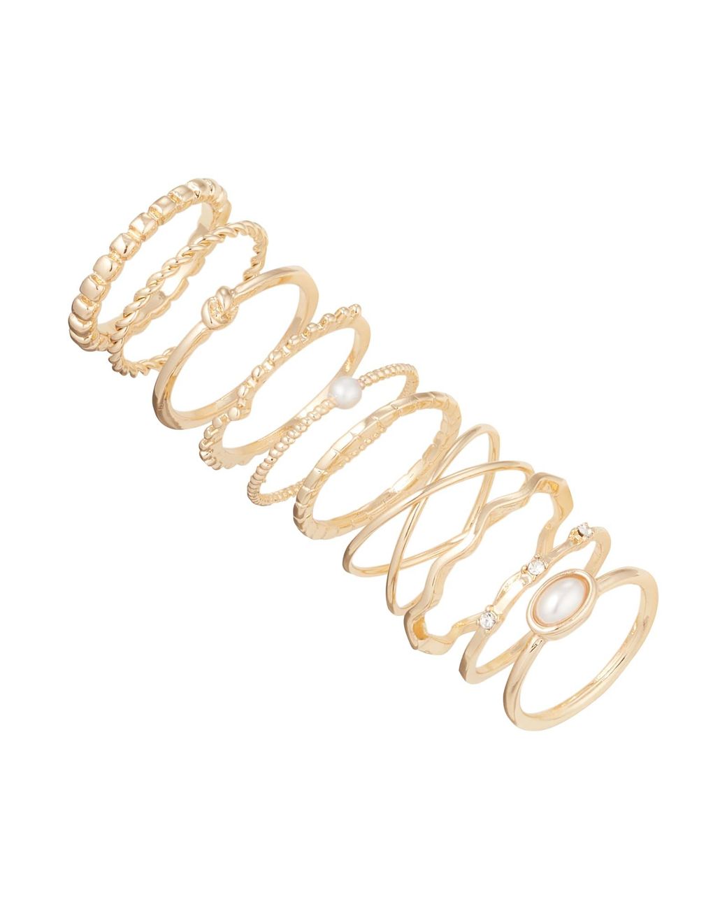 /about You Metallic Ring-Set Marlena
