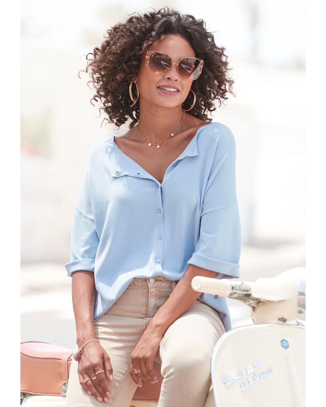 Vivance by Lascana Blue Pullover