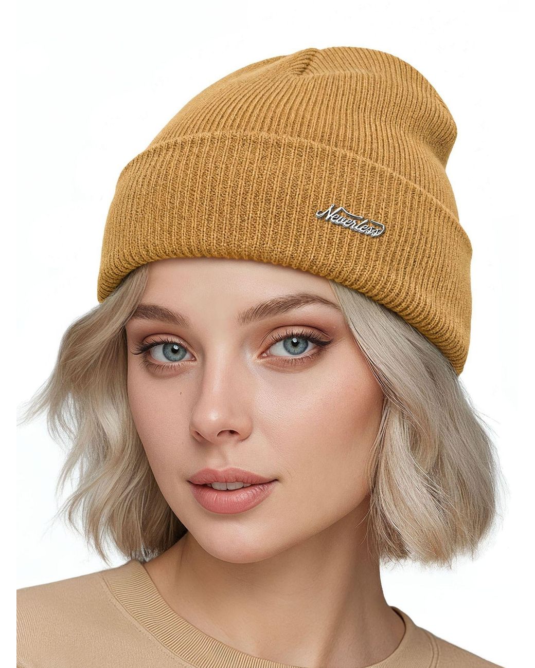 Neverless Natural Mütze 36940