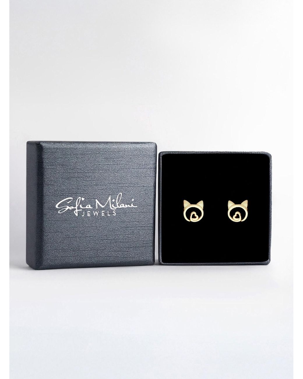 Sofia Milani Metallic Ohrringe Cat