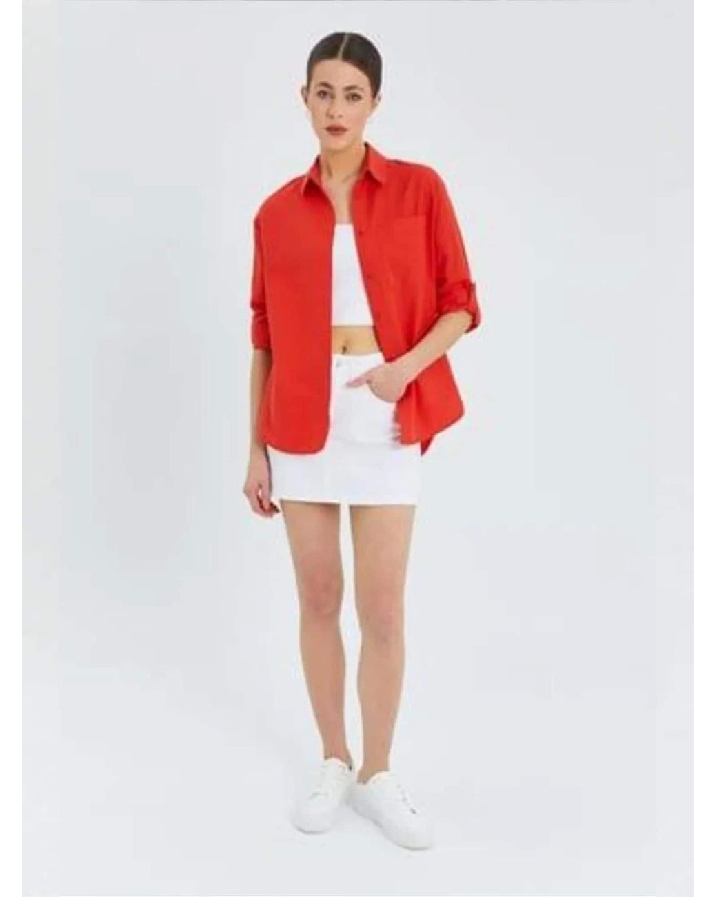 MixRay Red Bluse